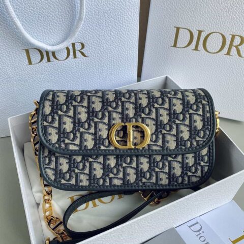 Shop Christian Dior LADY DIOR TOP HANDLE CLUTCH (S0980ONMJ_M030